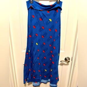 Lularoe blue umbrella skirt